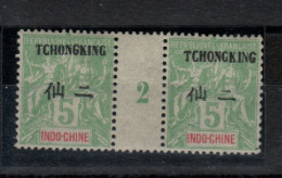 Tch'ong-K'ing _ Bureau Indochinois -  1 Millésimes  (1902 ) Surchargé  N°35 Neuf - Ungebraucht