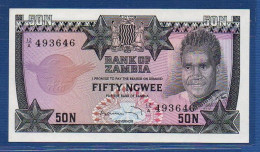 ZAMBIA - P.14 – 50 Ngwee ND (1973) UNC, S/n 12/A 493646 - Zambie