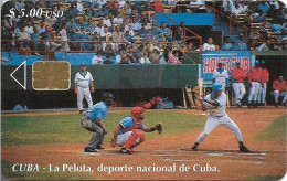 Cuba - Etecsa (Chip) - La Pelota, Deporte Nacional De Cuba, 08.2001, 5$, 30.000ex, Used - Cuba