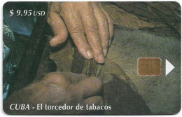 Cuba - Etecsa (Chip) - Making Cigars - El Torcedor De Tabacos, 12.2002, 9.95$, 30.000ex, Used - Cuba