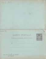 4898 145 France Entier Postale Type Sage Carte Postale  89-CPRP 1 (carte Réponse) Non écrit - Antwoordbons