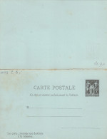 4898 144 France Entier Postale Type Sage Carte Postale  89-CPRP 1 (carte Réponse) Non écrit - Antwortscheine