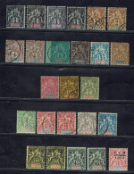 Océanie. 1892-1915. Ensemble De 25 Timbres Oblitérés. B/TB. Cote : 217.00 Euros. - Usados