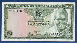 ZAMBIA - P.20 – 2 Kwacha ND (1974) UNC, S/n 54/C 188498 - Zambie