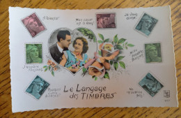 Timbre Marianne De Gandon 8, 12 Et 15 Francs - Le Langage Des Timbres - Stamps (pictures)