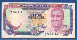 ZAMBIA - P.33a – 50 Kwacha ND (1989) VF, S/n A/A 7084110 - Zambie