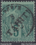 TAHITI : ALPHEE DUBOIS 5c SURCHARGE N° 10 OBLITERATION CHOISIE - COTE 75 € - Used Stamps