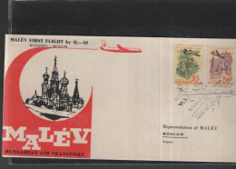 Ungarn Michel Cat.No. FFC Malev Budapest - Moscow - Storia Postale