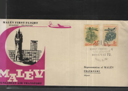 Ungarn Michel Cat.No. FFC Malev Budapest - Frankfurt - Storia Postale