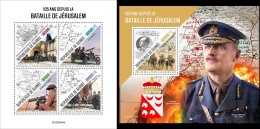 Guinea 2022, WWI, Battle Of Jerusalem, Maps, Horses, 4val In BF+BF - Chevaux