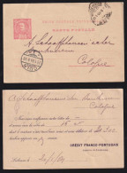 Portugal 1904 Stationery Postcard LISBOA X KÖLN Germany Private Imprint CREDIT FRANCO Bank - Cartas & Documentos