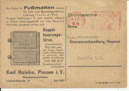 1957. Commercial Card From Plauen. - Covers & Documents