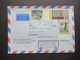Berlin (West) 1965 Das Neue Berlin Seitenrand Mit Farbbalken Mit Luftpost Lufthansa LH 490 Ab FFM Nach Jamaika!! - Covers & Documents