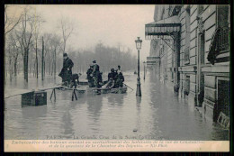 FRANCE - PARIS -La Grande Crue De La Seine(Janvier 1910)Embarcadère Des Bateaux  ...(Ed. ND Phot. Nº 5)carte Postale - Inondations