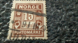 NORVEÇ-1910-20            15ÖRE         USED - Oblitérés