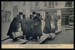 FRANCE - PARIS -La Grande Crue De La Seine(Janvier 1910)Voyageur De L'Hotel D'Orsay ...(Ed. ND Phot. Nº 21)carte Postale - Overstromingen