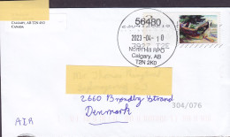 Canada NORTH HILL Calgary 2023 Cover Brief Lettre BRØNDBY STRAND Denmark Emily Carr Timbre Stamp - Cartas & Documentos