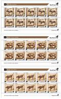 Finland Estonia Lithuania 2023 Forest Animals Bear Elk Lynx Beepost Definitives Set Of 3 Sheetlets Mint - Unused Stamps
