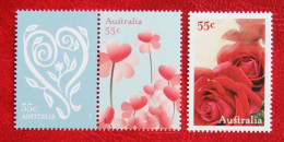 Greeting Stamps Rose Roos Fleur Flower 2009 Mi 3147-3149 Yv - POSTFRIS MNH ** Australia Australien Australie - Mint Stamps