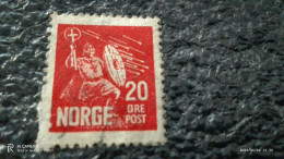 NORVEÇ-1910-20            20ÖRE        USED - Oblitérés