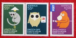 Energy Saving EARTH HOUR 2009 Mi 3163-3165 Yv 3037-3039 POSTFRIS MNH ** Australia Australien Australie - Mint Stamps