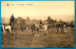 CPA Belgique Belgie SPA - Les Drags - Un Repos ** Vénerie, Chasse à Courre - Spa