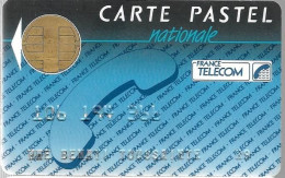 1-CARTE PUCE-BULL D-FRANCE TELECOM-PASTEL-NATIONALE- V° En Bas France Telecom BP584-TBE -  Schede Di Tipo Pastel   