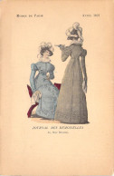ILLUSTRATEURS NON SIGNES - Deux Femmes Discutent - Longue Robe - Châpeau - Année 1821 - Carte Postale Ancienne - Unclassified