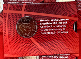 Lithuania 2 Euro 2022 "Basketball" BiMetallic CoinCard BU - Lithuania