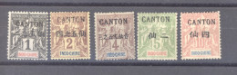 Canton  :  Yv  17-21  (*) - Unused Stamps