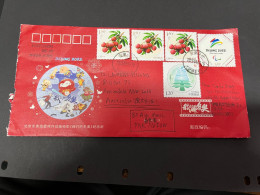 (2 R 27) Letter Posted From China To Australia - 1 Cover (posted During COVID-19) 5 Stamps - Brieven En Documenten