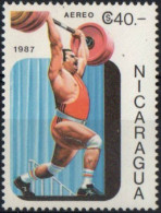 NICARAGUA 1987 - PANAMERICAN GAMES - WEIGHTLIFTING - MINT - G - Haltérophilie