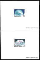 F.S.A.T.(1989) Mesotype. Analcine. Set Of 2 Deluxe Sheets. Scott Nos 146-7, Yvert No 144-5. - Imperforates, Proofs & Errors