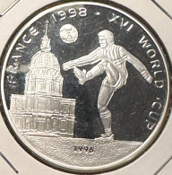 Laos 50 Kip 1996 (PROOF - Type 1) "1998 Football World Cup In France"  - Silver - Laos