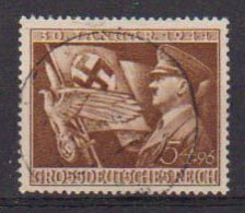GERMANIA  TERZO  REICH 1944  ANNIVERSARIO DEL REGIME NAZIONAL SOCIALISTA UNIF. 784  USATO VF - Gebraucht
