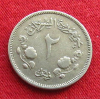 Sudan 2 Ghirsh 1956 KM# 33 Lt 638 *V2T Sudão - Soudan