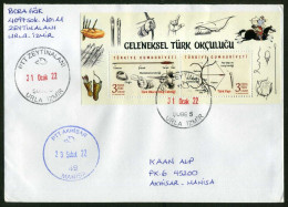 Türkiye 2021 Traditional Turkish Archery | Domestic Mail Cover Used To Akhisar From Gördes | Arrow And Bow - Tir à L'Arc