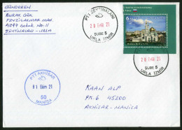 Türkiye 2020 Central Mosque, Moscow | Domestic Mail Cover Used To Akhisar From Urla, İzmir | Mosques, Joint Issue - Moscheen Und Synagogen