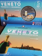 5 Euro Gedenkmünze 2023 Italien / Italy / Italia - Ess- Und Weinkultur / Veneto - In Farbe - Italia