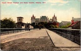 New York Albany Hawk Street Viaduct And State Capitol - Albany