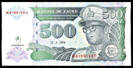 A9 ZAIRE    BILLETS DU MONDE    BANKNOTES  500 ZAIRES 1994 - Zaïre