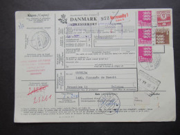 1966 Auslandspaketkarte Nach Brüssel Absender St. Royal Danish Air Force Material Command Supply Depot Noerresundby - Covers & Documents