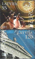 Latvia Lettland 2012 Europa Visit To Latvia National Opera Set Of 2 Stamps Mint - Musique