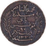 Monnaie, Tunisie, 10 Centimes, 1916 - Tunesië