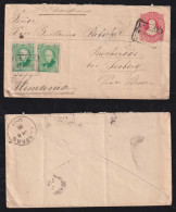 Argentina 1886 Uprated Stationery Envelope 8c + 2x2c Railway Ambulante Postmark LA PAZ X JESBERG Germany - Brieven En Documenten