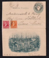 Argentina 1897 Stationery Lettercard Uprated BUENOS AIRES X BERN Switzerland - Lettres & Documents