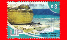 ARGENTINA - Usato - 2008 - Attrazioni Turistiche - Spiaggia - Peninsula Valdés Chubut - $ 3.00 - Oblitérés