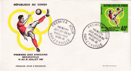 Congo Republ 1965 Cover: Football Soccer Fussball Calcio; 1st African Cup Brazzaville - Copa Africana De Naciones