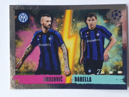 FOIL Double Impact #242 MARCELO BROZOVIĆ / NICOLÒ BARELLA (Inter) STICKER Topps UEFA 2022-23 - Trading Cards