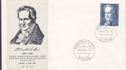 Saarland SAARBRÜCKEN 1959 FDC Cover Ersttags Brief Premier Jour Lettre Alexander Humboldt - FDC